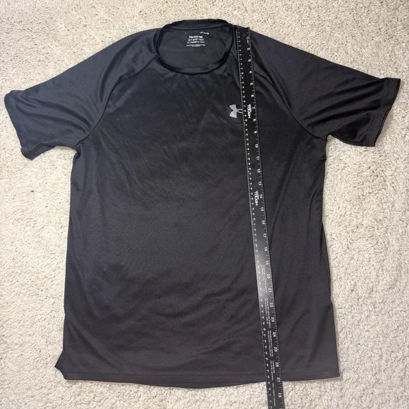 Under Armour Men's Size Medium The Tech Tee Black Color Excellent Condition - Picture 2 of 4